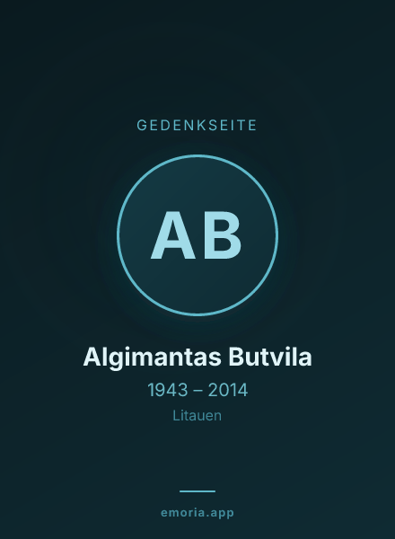 Gedenkportrait von Algimantas Butvila