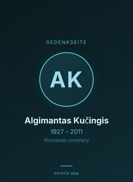 Gedenkportrait von Algimantas Kučingis
