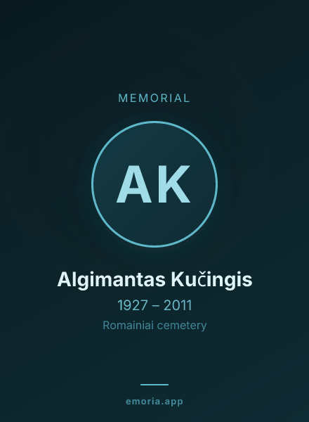 Memorial portrait of Algimantas Kučingis