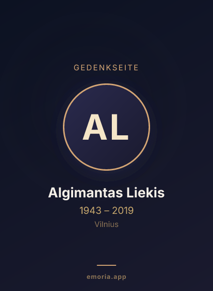 Gedenkportrait von Algimantas Liekis