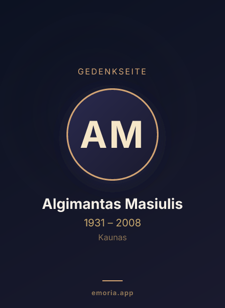 Gedenkportrait von Algimantas Masiulis