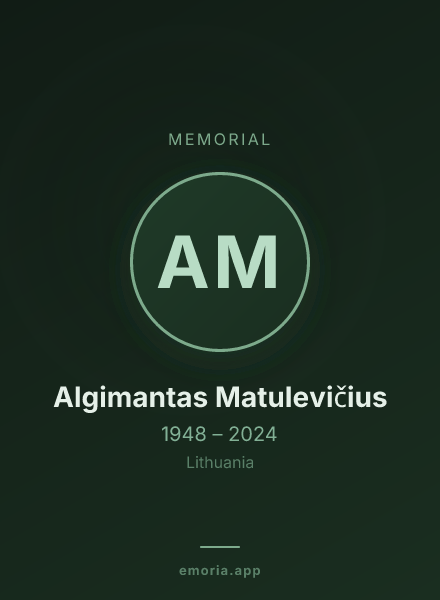 Memorial portrait of Algimantas Matulevičius