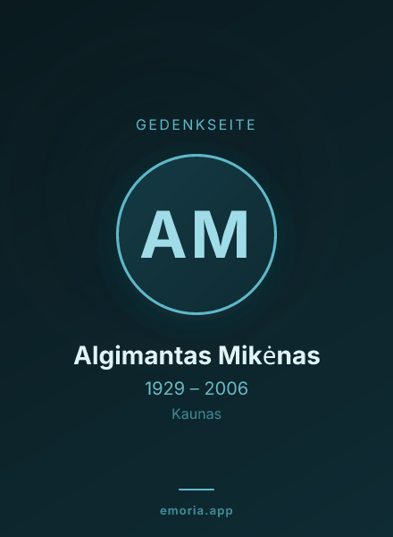 Gedenkportrait von Algimantas Mikėnas