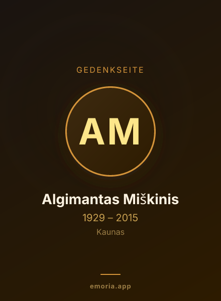 Gedenkportrait von Algimantas Miškinis