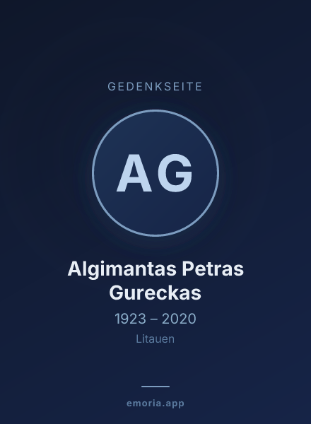 Gedenkportrait von Algimantas Petras Gureckas