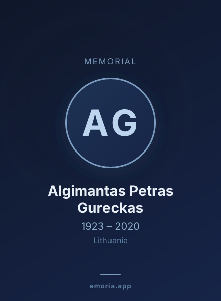 Memorial portrait of Algimantas Petras Gureckas