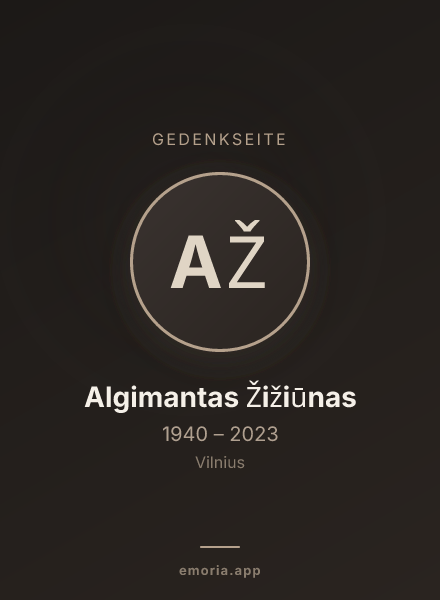 Gedenkportrait von Algimantas Žižiūnas