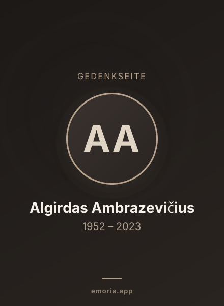 Gedenkportrait von Algirdas Ambrazevičius