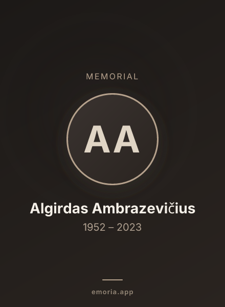 Memorial portrait of Algirdas Ambrazevičius