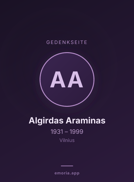 Gedenkportrait von Algirdas Araminas