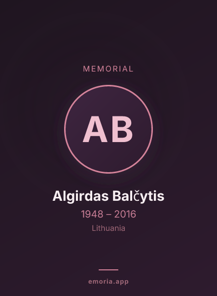 Memorial portrait of Algirdas Balčytis