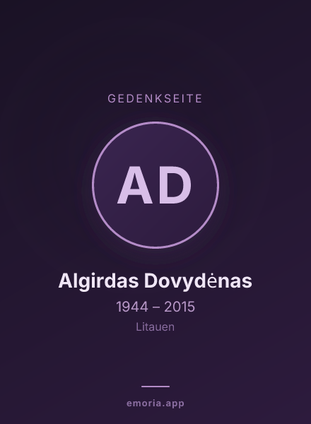Gedenkportrait von Algirdas Dovydėnas