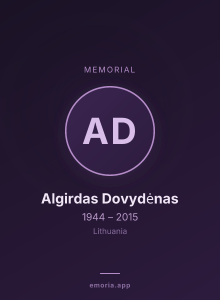 Memorial portrait of Algirdas Dovydėnas