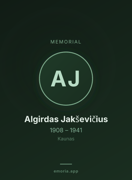 Memorial portrait of Algirdas Jakševičius