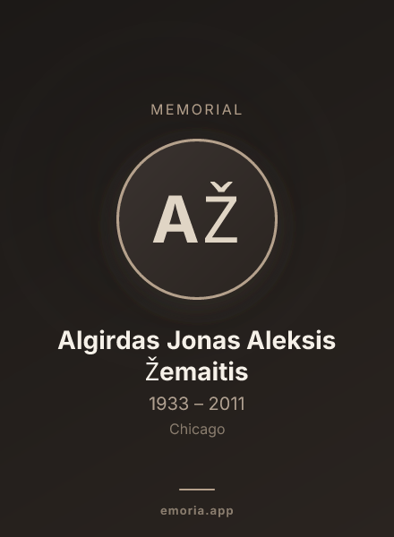 Memorial portrait of Algirdas Jonas Aleksis Žemaitis