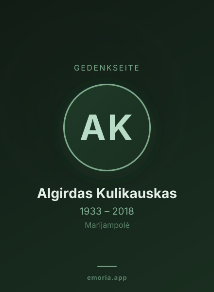 Gedenkportrait von Algirdas Kulikauskas