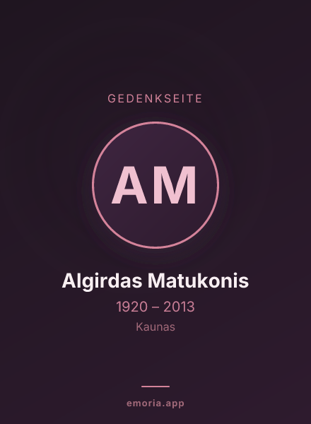 Gedenkportrait von Algirdas Matukonis