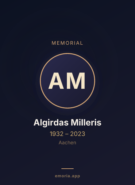 Memorial portrait of Algirdas Milleris