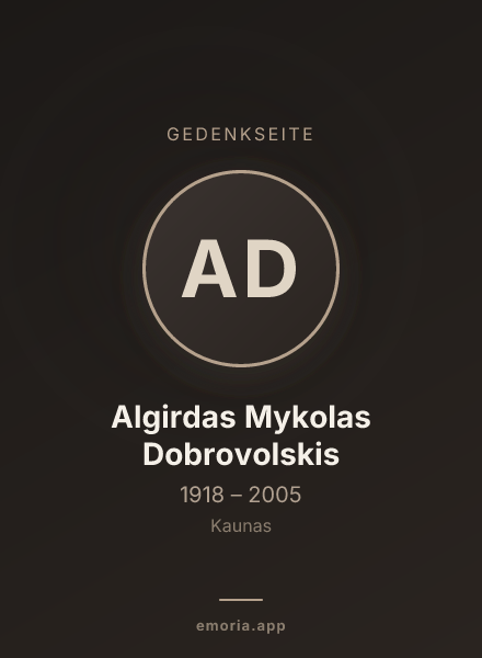Gedenkportrait von Algirdas Mykolas Dobrovolskis