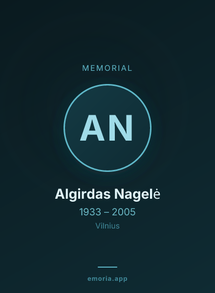 Memorial portrait of Algirdas Nagelė