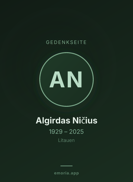 Gedenkportrait von Algirdas Ničius