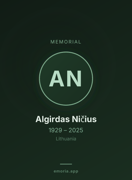 Memorial portrait of Algirdas Ničius