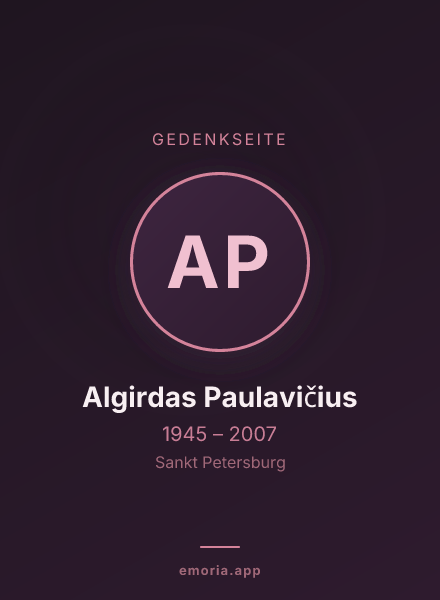 Gedenkportrait von Algirdas Paulavičius