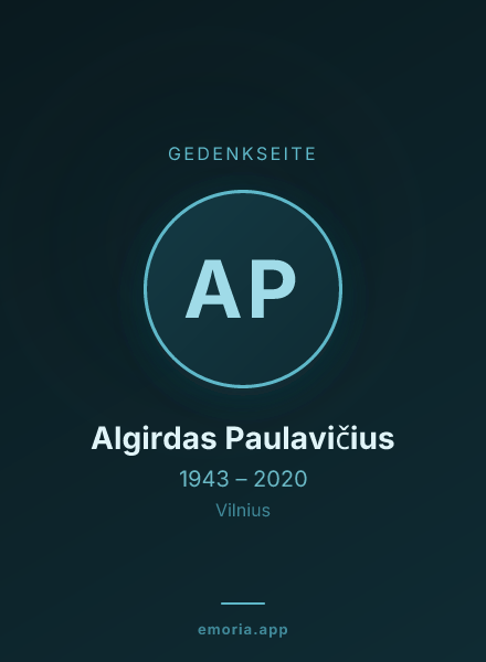 Gedenkportrait von Algirdas Paulavičius