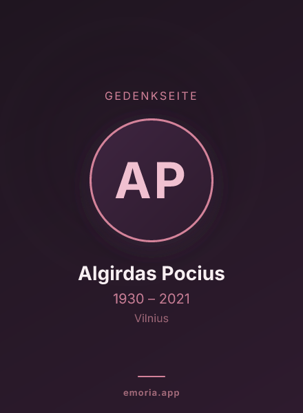 Gedenkportrait von Algirdas Pocius