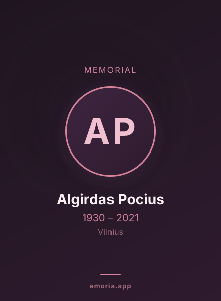 Memorial portrait of Algirdas Pocius