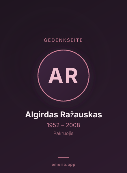 Gedenkportrait von Algirdas Ražauskas