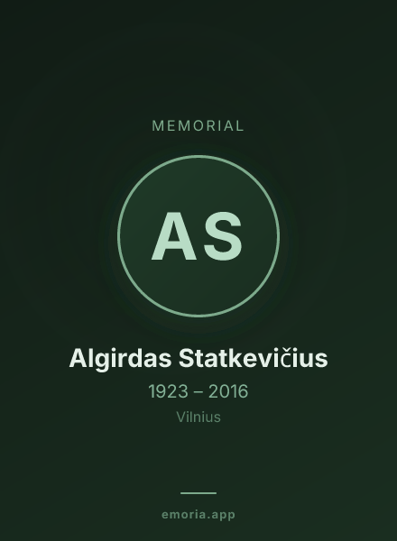 Memorial portrait of Algirdas Statkevičius