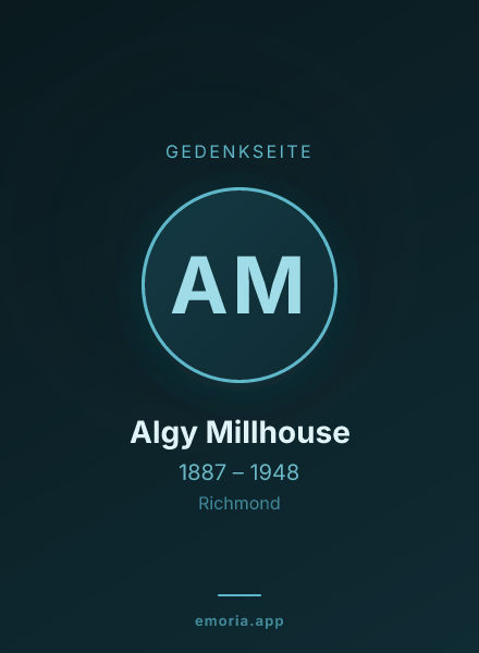 Gedenkportrait von Algy Millhouse