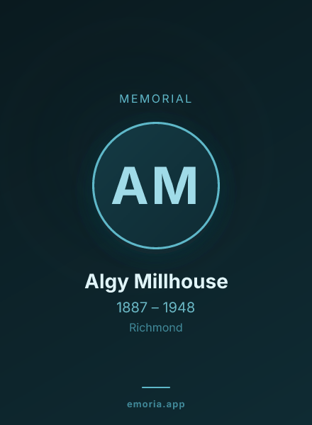 Memorial portrait of Algy Millhouse