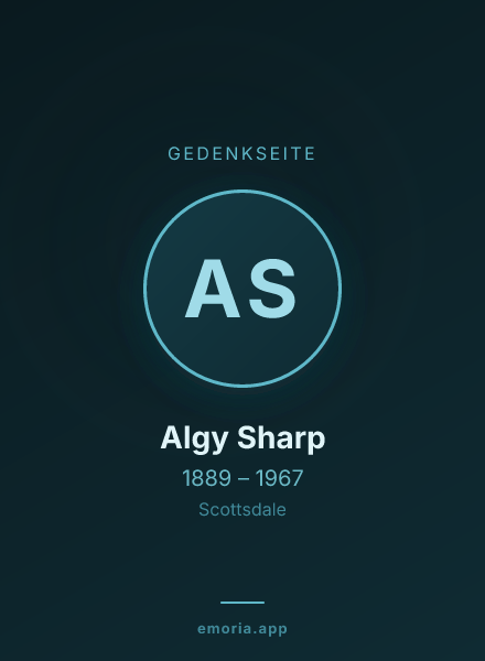 Gedenkportrait von Algy Sharp