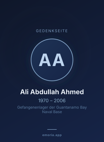 Gedenkportrait von Ali Abdullah Ahmed