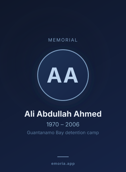 Memorial portrait of Ali Abdullah Ahmed