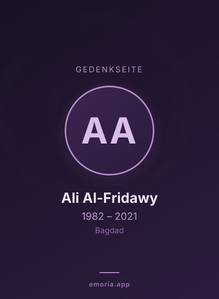 Gedenkportrait von Ali Al-Fridawy