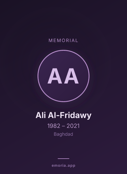 Memorial portrait of Ali Al-Fridawy