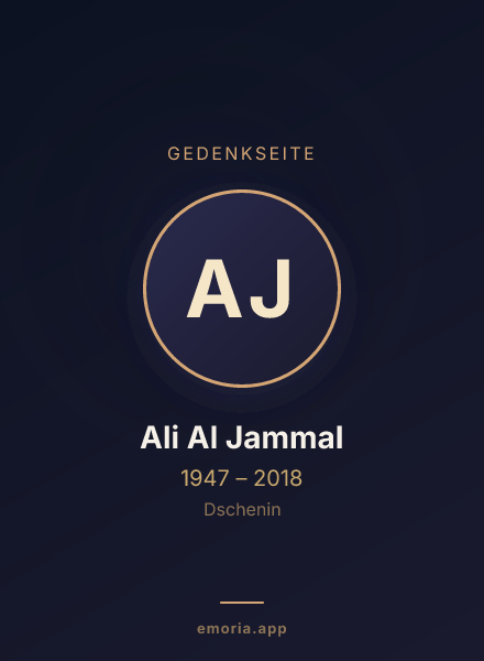 Gedenkportrait von Ali Al Jammal