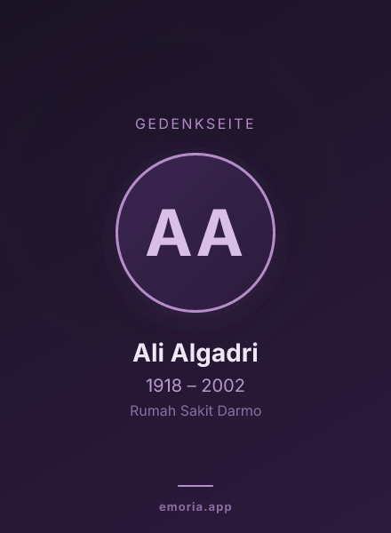Gedenkportrait von Ali Algadri
