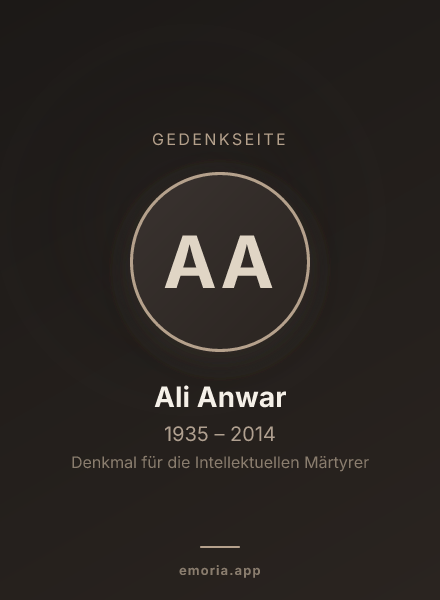 Gedenkportrait von Ali Anwar