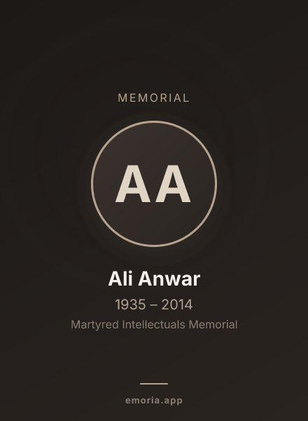 Memorial portrait of Ali Anwar