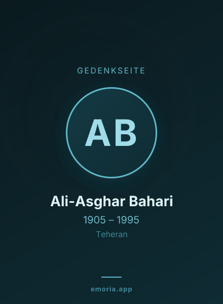 Gedenkportrait von Ali-Asghar Bahari