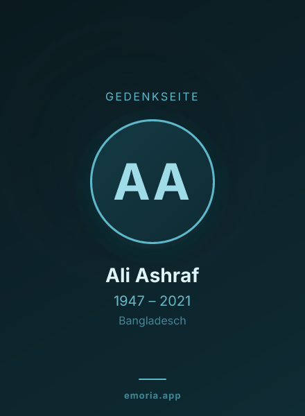 Gedenkportrait von Ali Ashraf