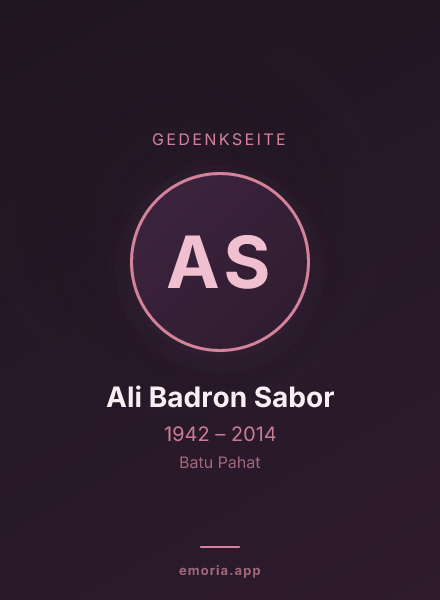 Gedenkportrait von Ali Badron Sabor