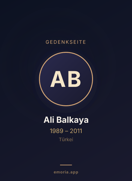 Gedenkportrait von Ali Balkaya