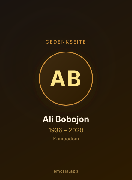 Gedenkportrait von Ali Bobojon