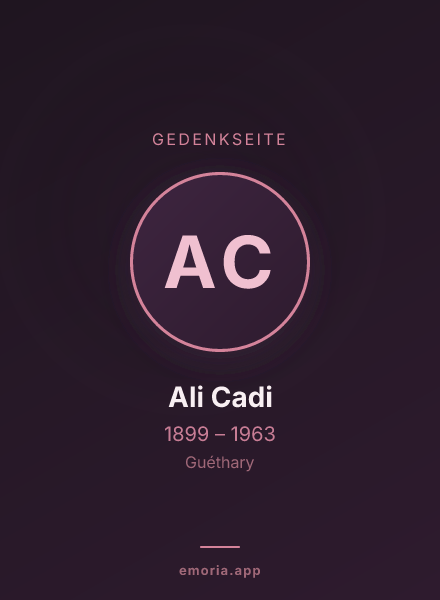 Gedenkportrait von Ali Cadi