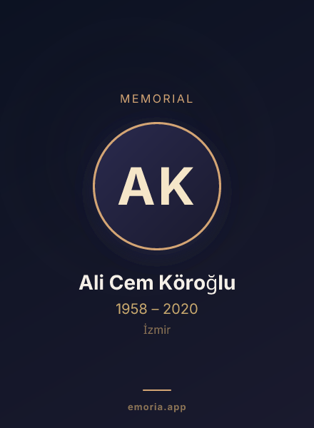 Memorial portrait of Ali Cem Köroğlu